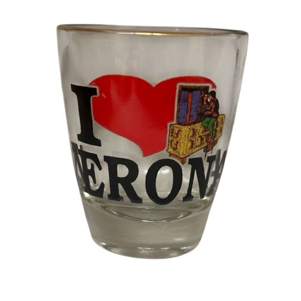 I Love Verona Italy Small Shot Glass